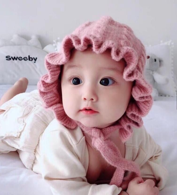 Mũ len bèo hàn quốc siêu xinh, dày dặn, ấm áp cho bé gái