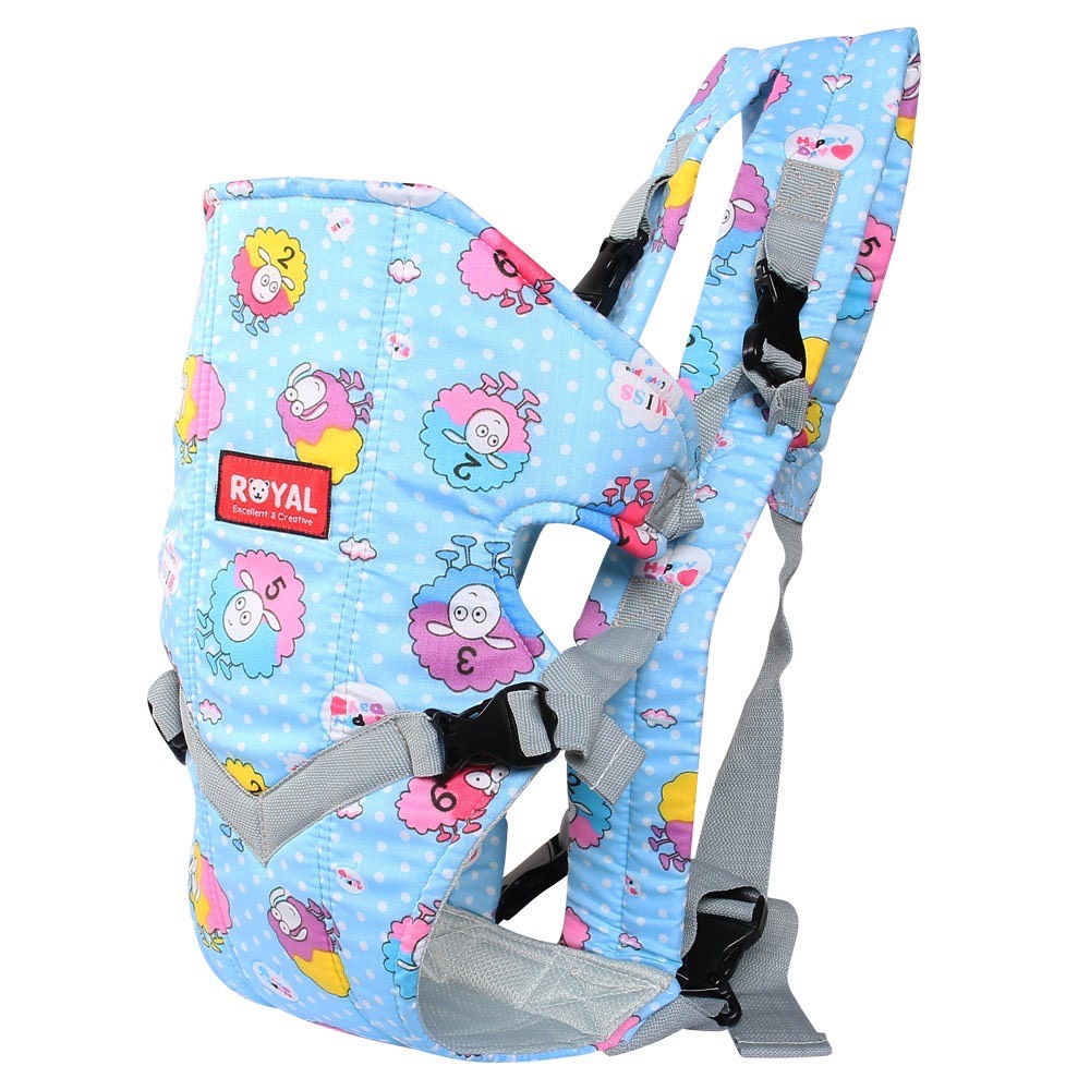 Địu 4 tư thế cho bé may vải COTTON rất mềm và thoáng mát