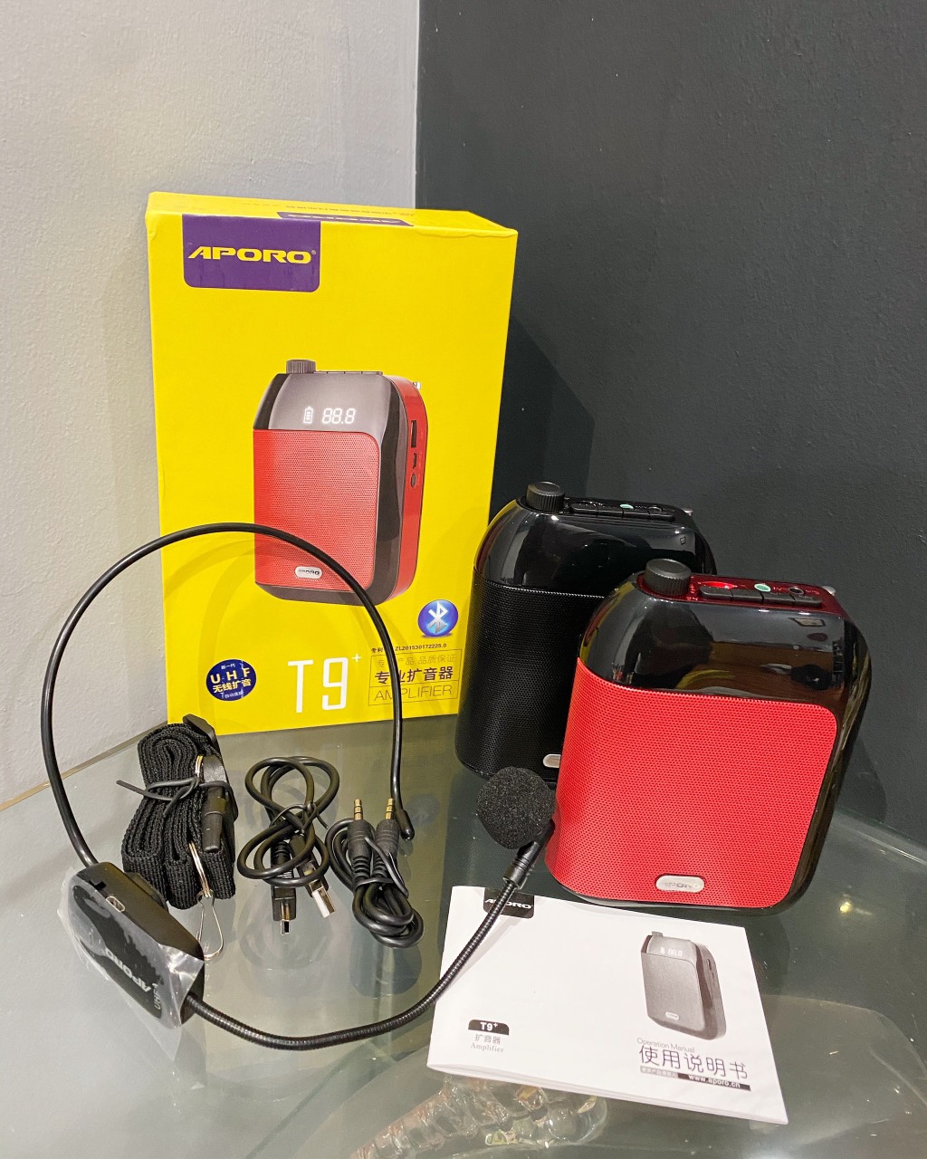 Máy trợ giảng không dây aporo t9 uhf - bh 12 tháng
