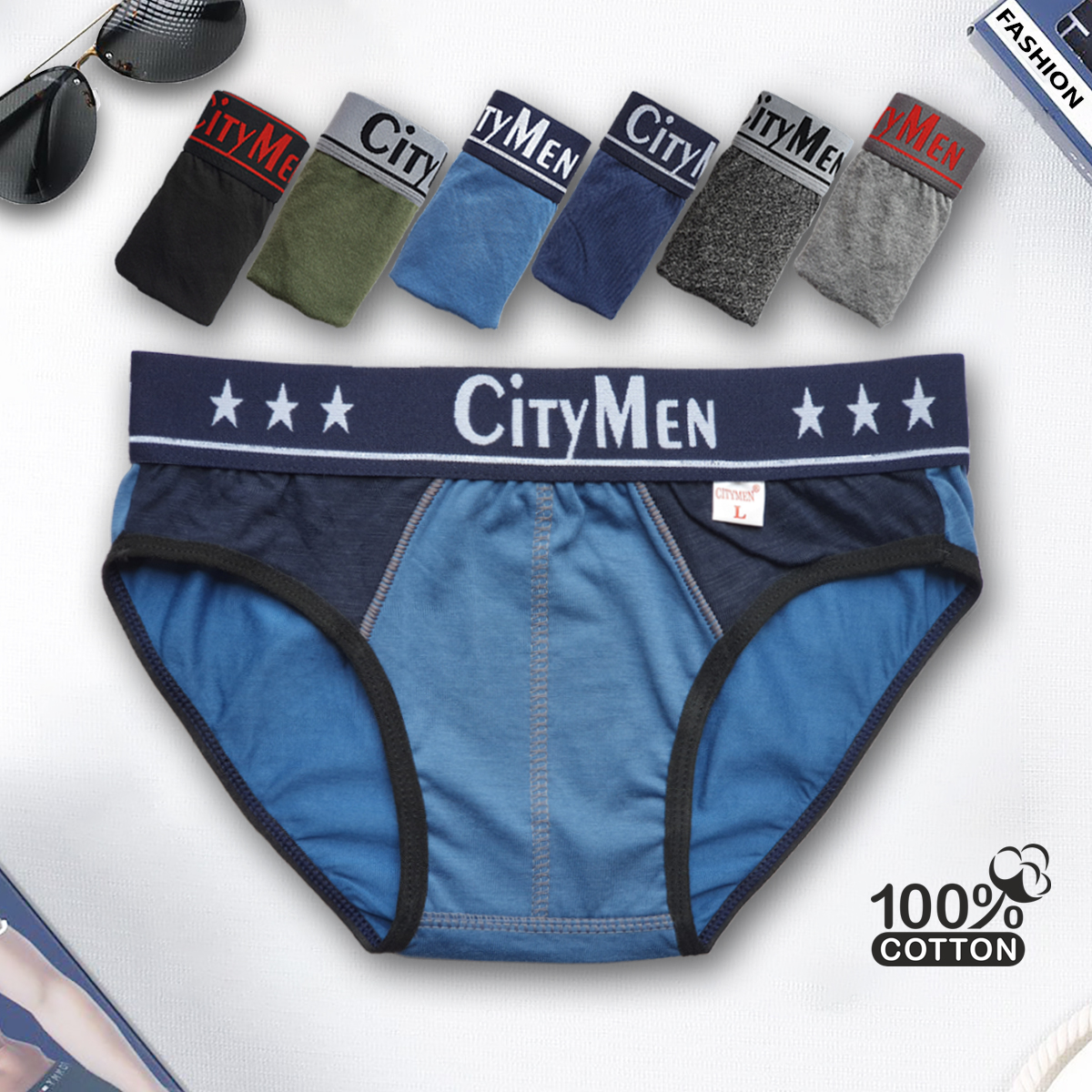 Combo 10 quần lót nam cao cấp | nhiều lưng | vải cotton 2 chiều | đồ lót | quần xì | xịp, sịp nam | citymen