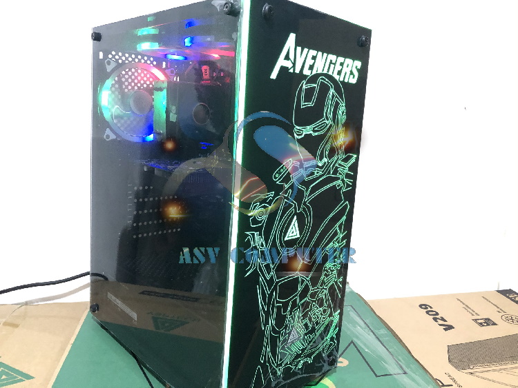 [Trả góp 0%]MÁY VI TÍNH CHƠI GAME BUBG PC MOBIgiả lập GTA5 FIFO4 LMHT GAME WEB VÀ NHÌU LOẠI GAME WEB X4 845  Ram 8GB Card rời RX 560 SSD 120GB case new led như hình