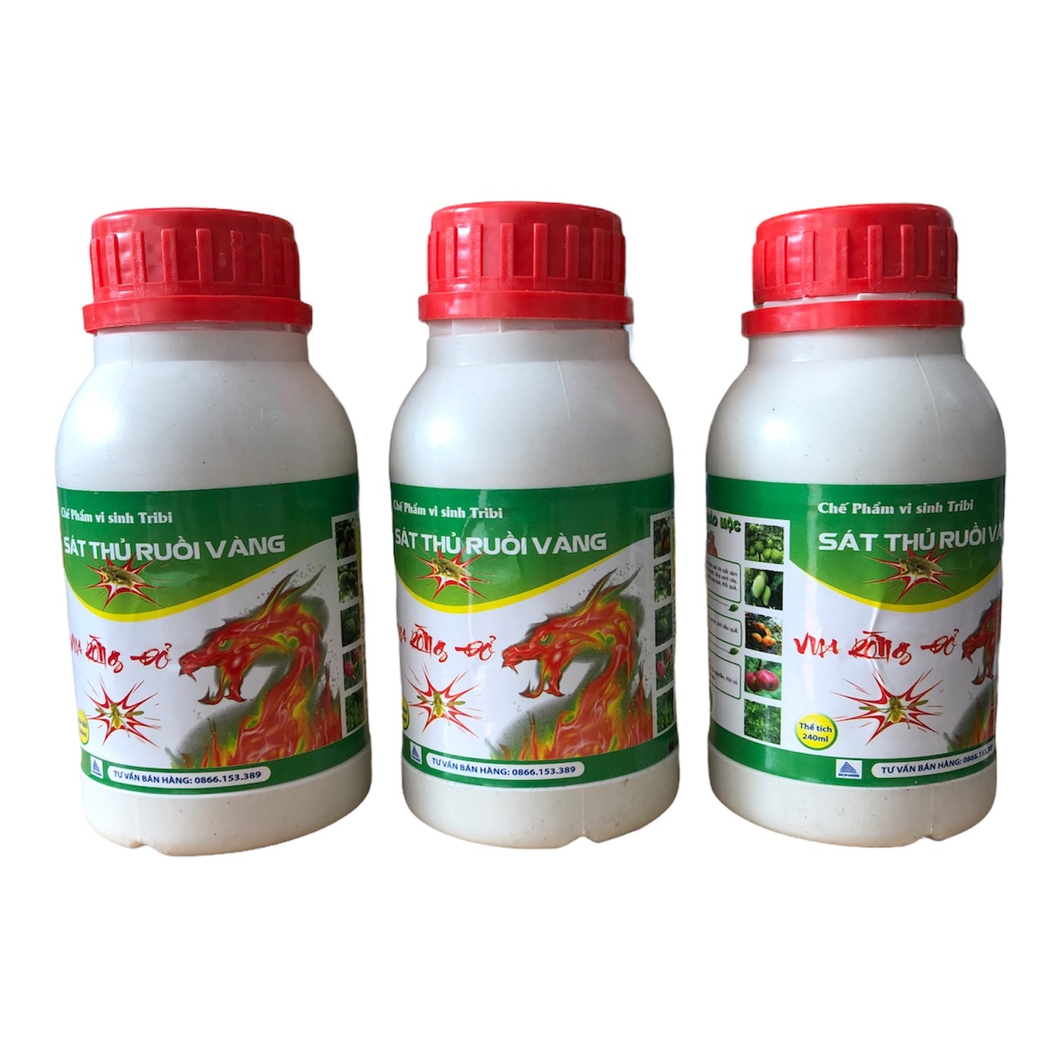 Diệt ruồi vàng hại quả - COMBO 3 CHAI 240ML - Thuốc diệt và xua đuổi ruồi vàng hại quả, tiêu ấu trùng ruồi từ trong trái