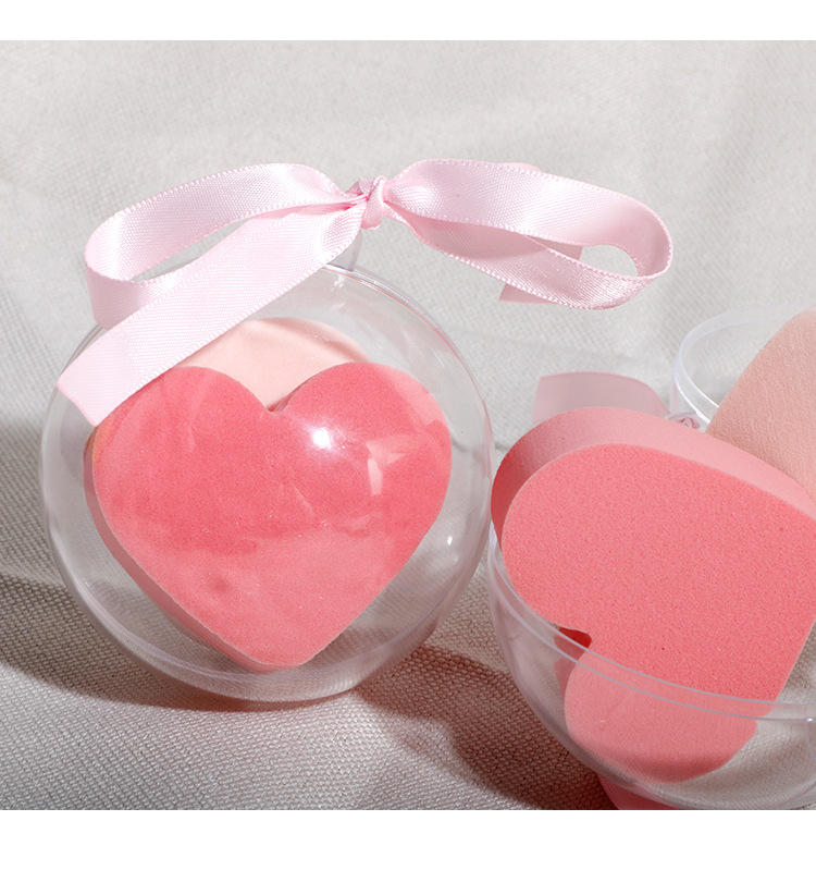 Mút Trang Điểm Hình Trái Tim 1 Hộp 3 bông Siêu Dễ Thương, Mềm Mịn, Dễ Sử Dụng, Makeup Chuyên Dụng Màu Ngẫu Nhiên (KHUYẾN MÃI 3 NGÀY)