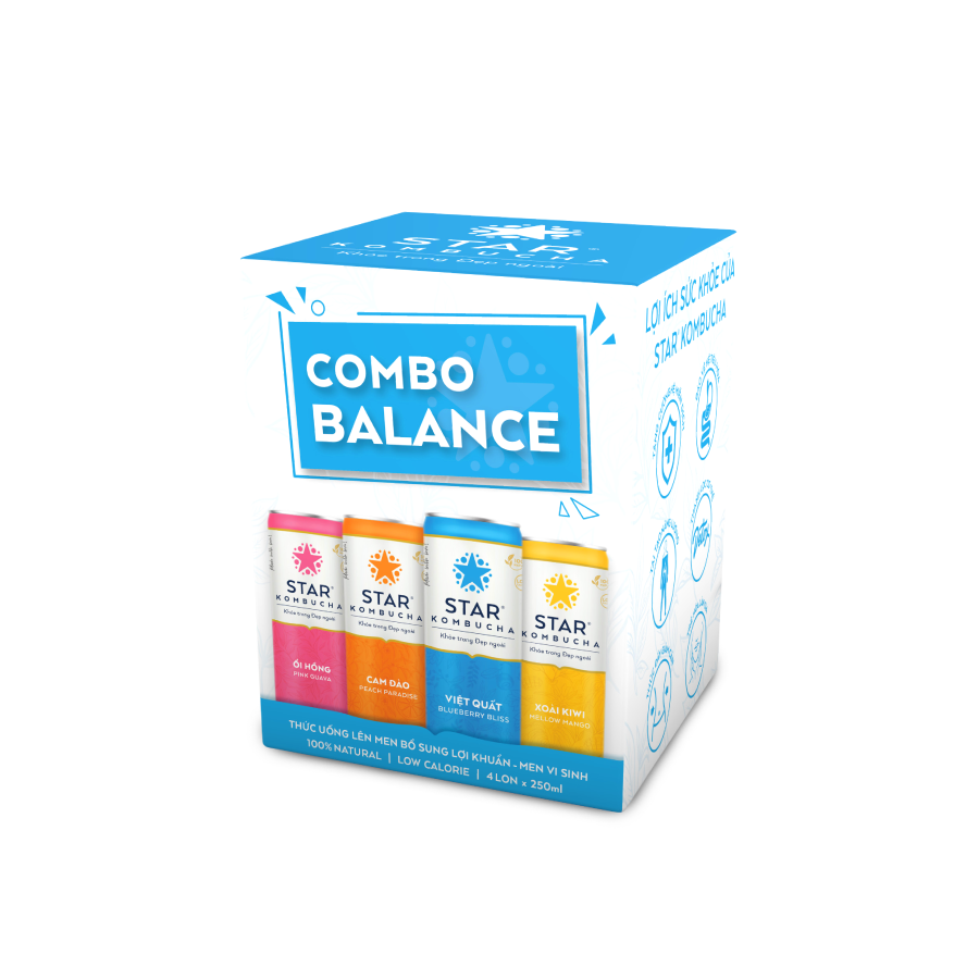 Combo balance: việt quất, ổi hồng, cam đào, xoài kiwi
