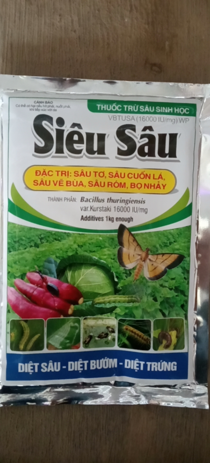 Thuố.c trừ sâu sinh học siêu sâu gói 250gr. diệt sâu - diệt bướm - diệt trứng.