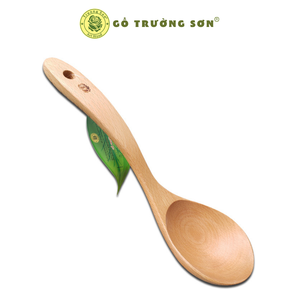 [HCM]Vá Canh Gỗ Beech Cỡ Trung Múc Canh Rau ( 27 x 7.5 cm ) - Đồ Dùng Nhà Bếp Bằng Gỗ Thương Hiệu Trường Sơn