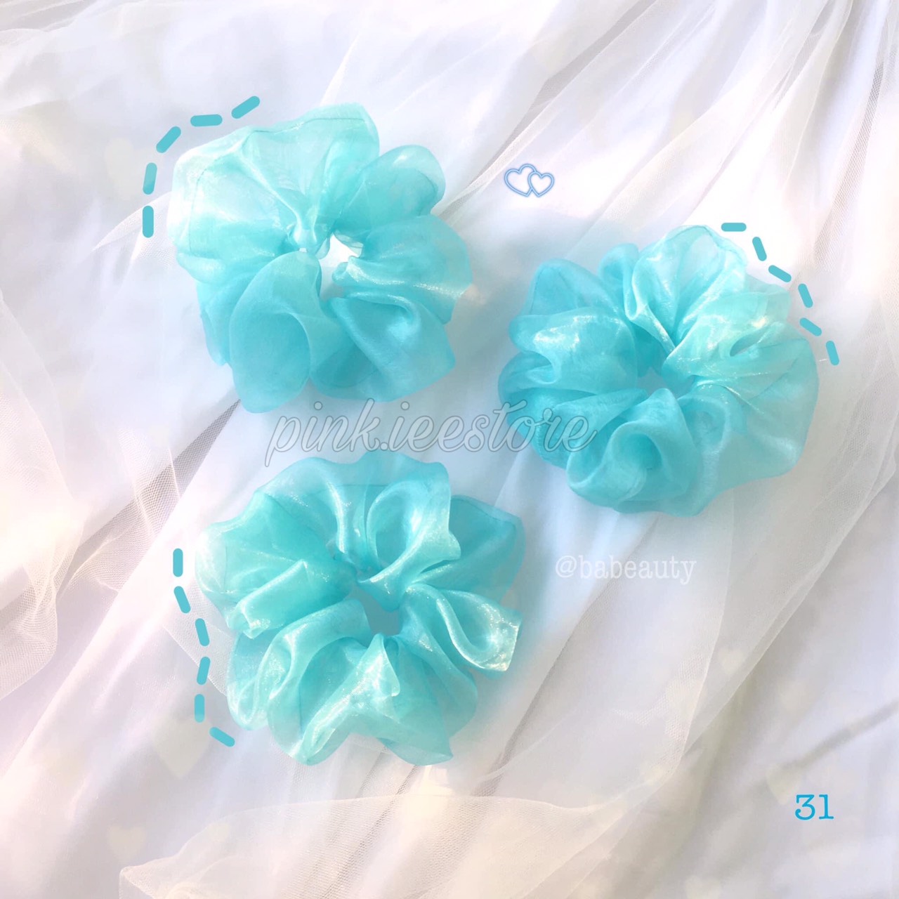 SCRUNCHIES VON KÍNHBẢNG 2 SIÊU ĐẸP-CỘT TÓC HOTTREND