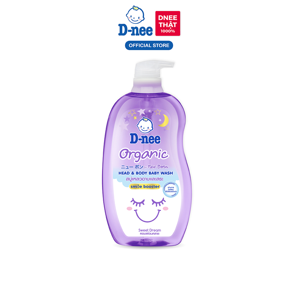 D-nee Baby Head and Body Wash 800 ML - Sweet Dream Smile Booster Series