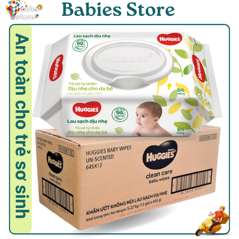 Khăn giấy ướt Huggies dành cho trẻ sơ sinh và trẻ nhỏ