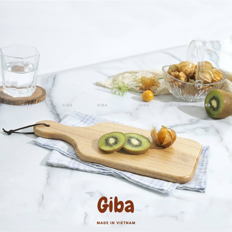 Thớt gỗ trang trí có tay cầm - Giba