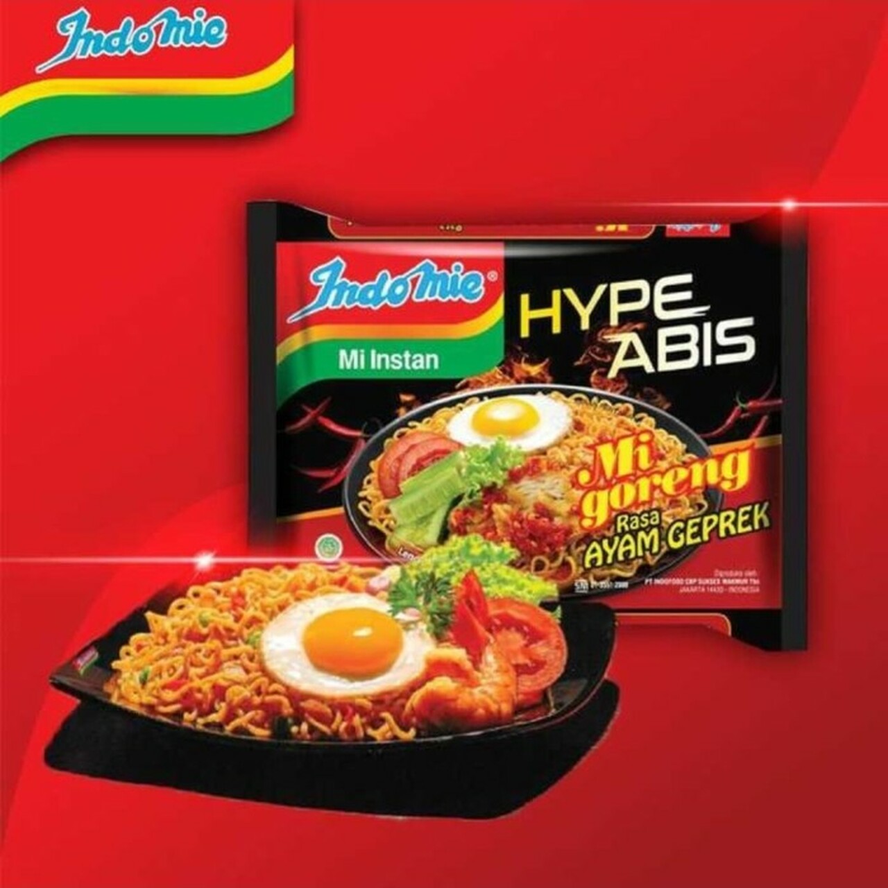 Combo 3 gói mì xào khô indomie vị gà cay