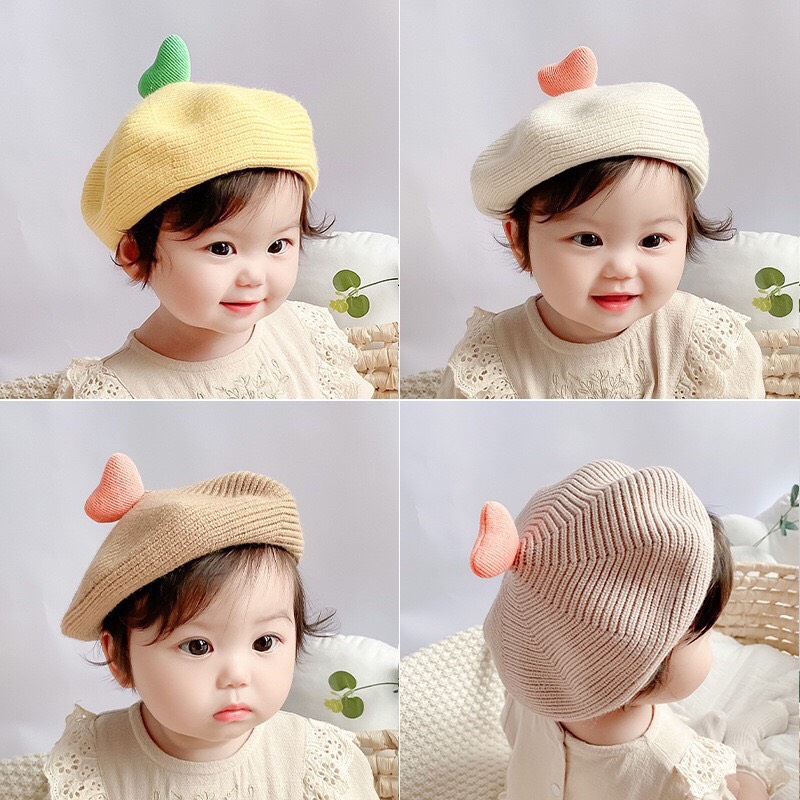 Nón Mũ nồi tim đáng yêu cho bé gái 6 tháng - 3 tuổi - SP0030