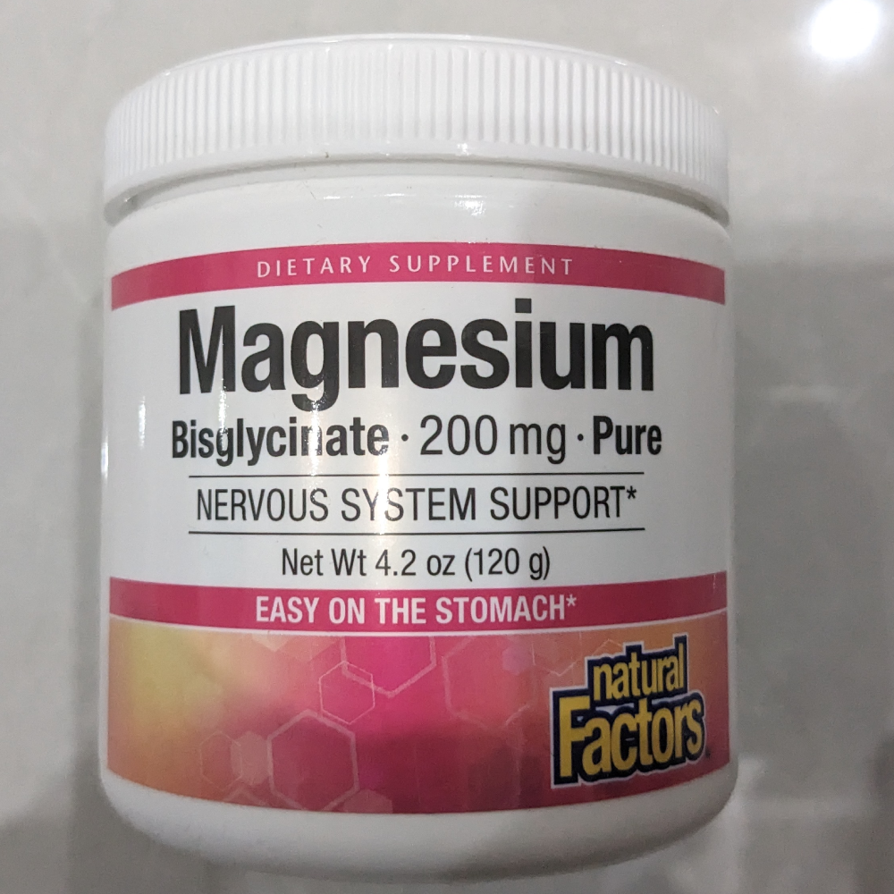 Bột bổ sung Natural Factors Magnesium Bisglycinate 200mg 120g