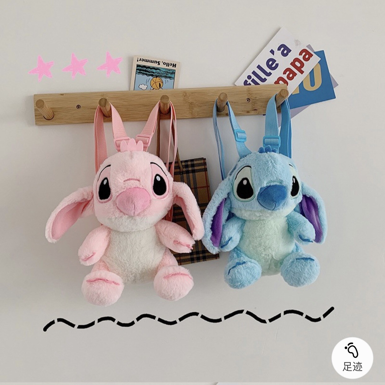 Ba lô đeo vai gấu bông hình thú bông stitch dễ thương