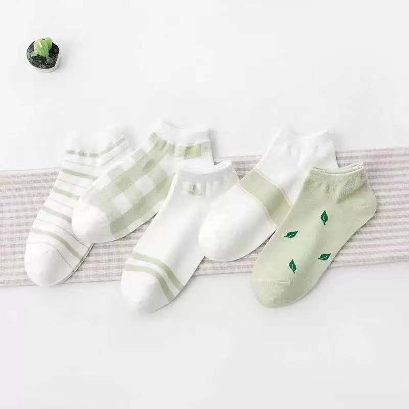Vớ lá xanh nữ set 5 đôi