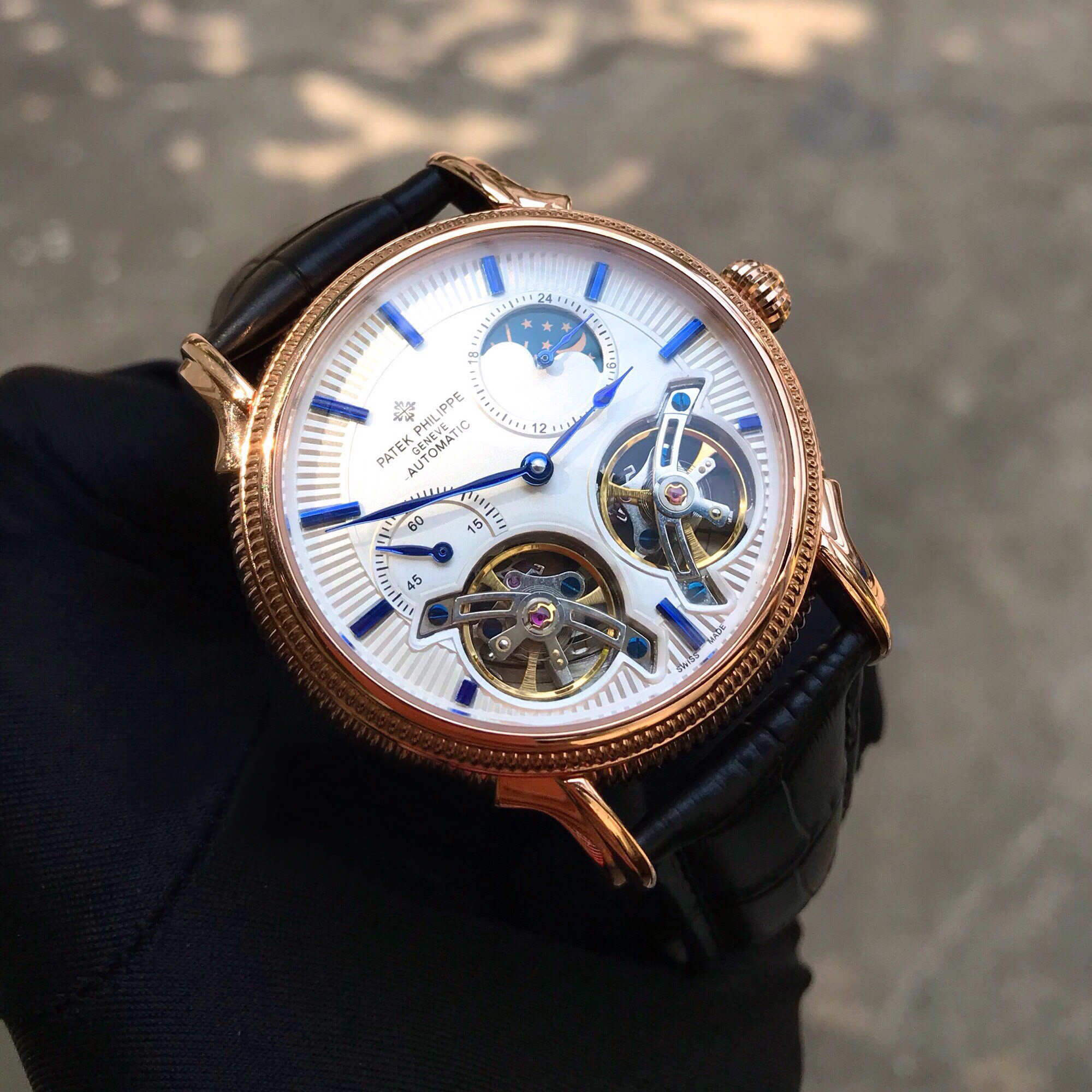 Đồng hồ Nam 2 tim 3 màu lựa chọn, dòng cơ Automatic size 41mm-42mm +