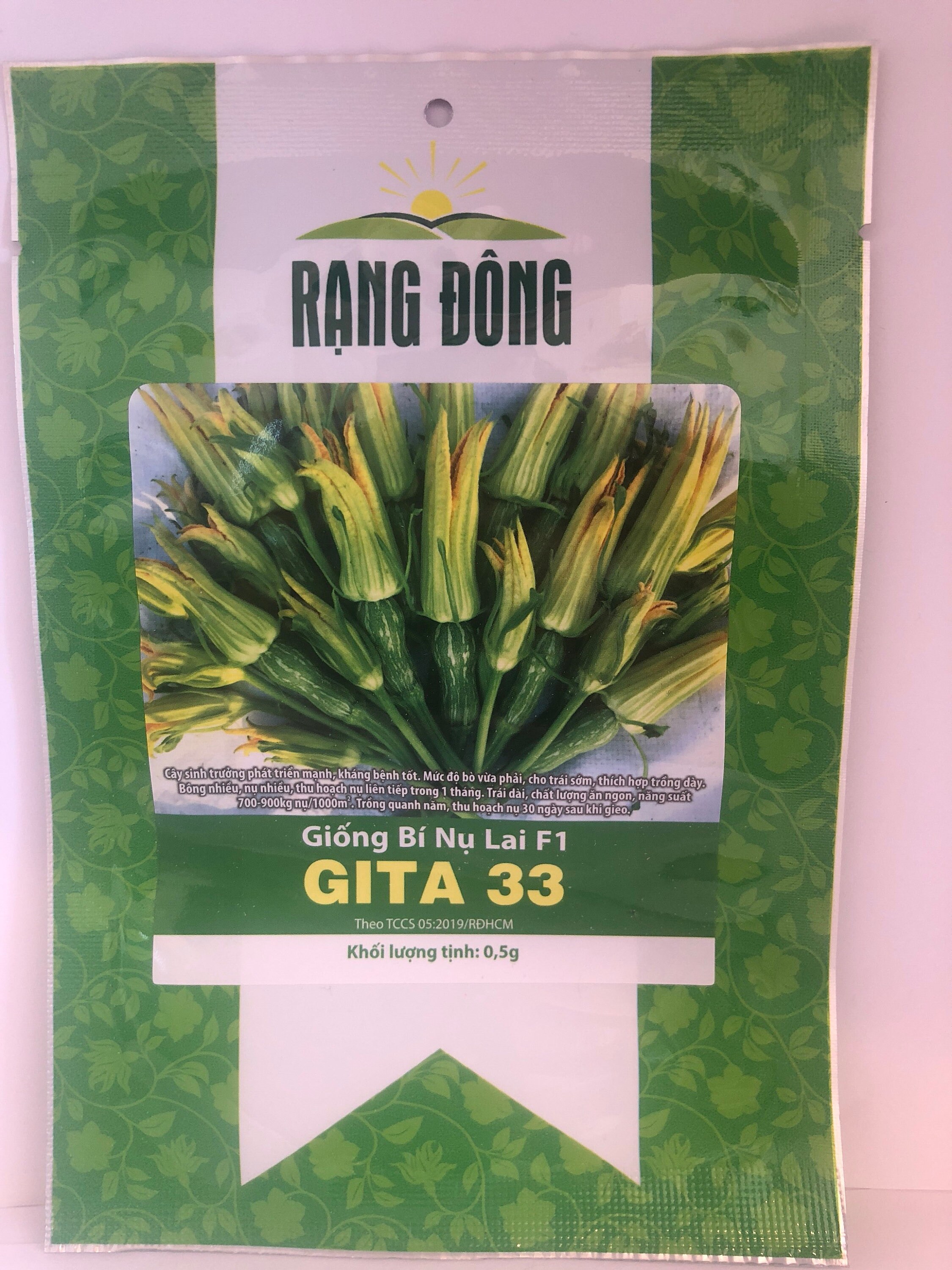 Hạt giống bí nụ lai f1 gita 33 rạng đông gói 8hạt