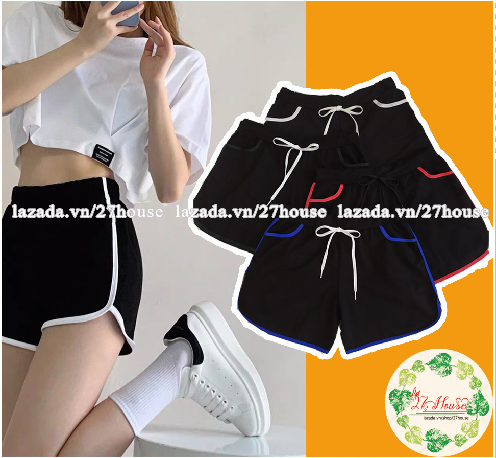Quần đùi nữ mặc nhà freesize vải thun cotton co giãn Quần short lửng thể thao thoáng mát