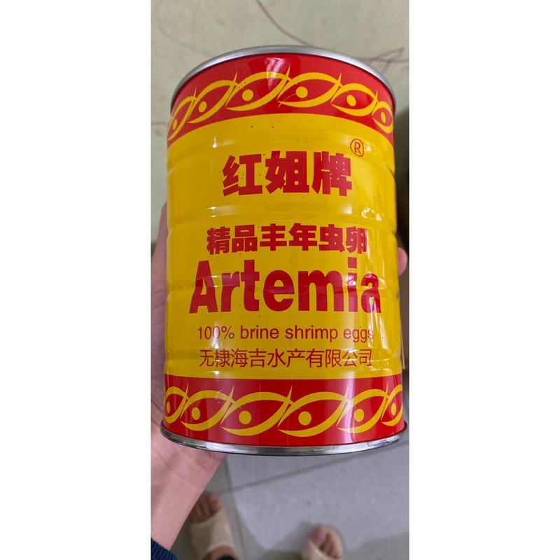 Artemia Ấp Nở Lon Vàng 50G - 100G + có bộ ấp - Thức Ăn Dành Cho Cá Cảnh