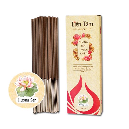 [HCM]Nhang sen thuần khiết Liên Tâm hộp 20.5 cm - 160 cây