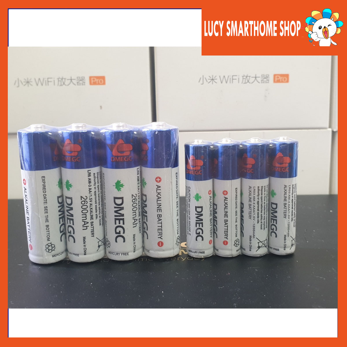 Bộ 4 viên Pin Alkaline dành cho khóa thông minh MAXELL hoặc DMEGC 2.600mah(Pin AA), 1200mAh (Pin AAA)