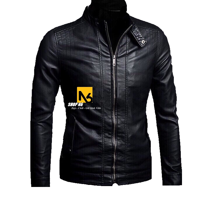 Áo khoác da nam black leather cao cấp - bn21