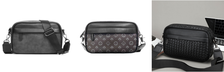 Checkered Floral O Full Black Weave Camouflage Men Shoulder Bag Crossbody  Bag Sling Bags Beg Silang Lelaki Beg Sandang