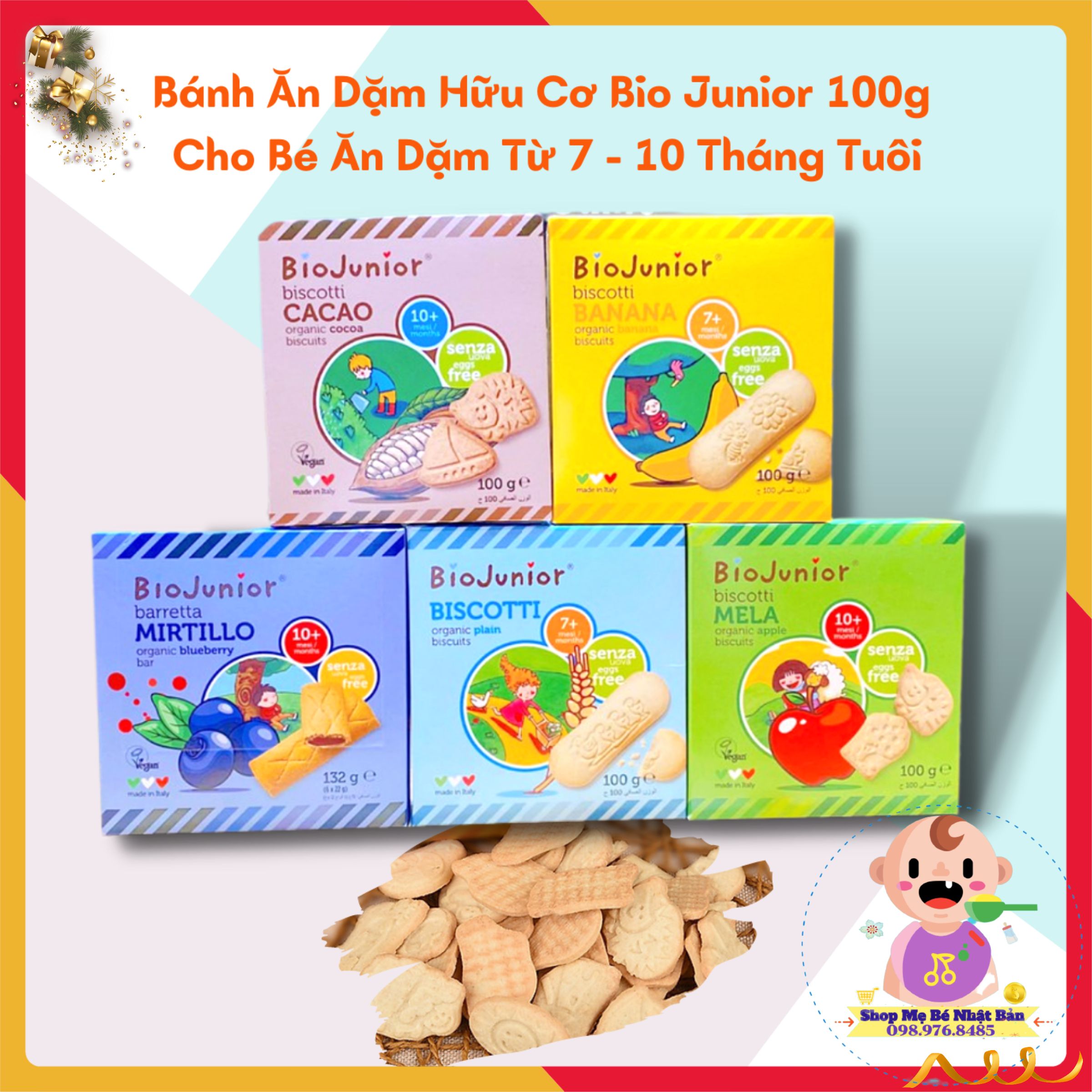 Bánh Ăn Dặm Hữu Cơ Bio Junior 100g - Cho Bé Ăn Dặm Từ 7 - 10 Tháng Tuổi