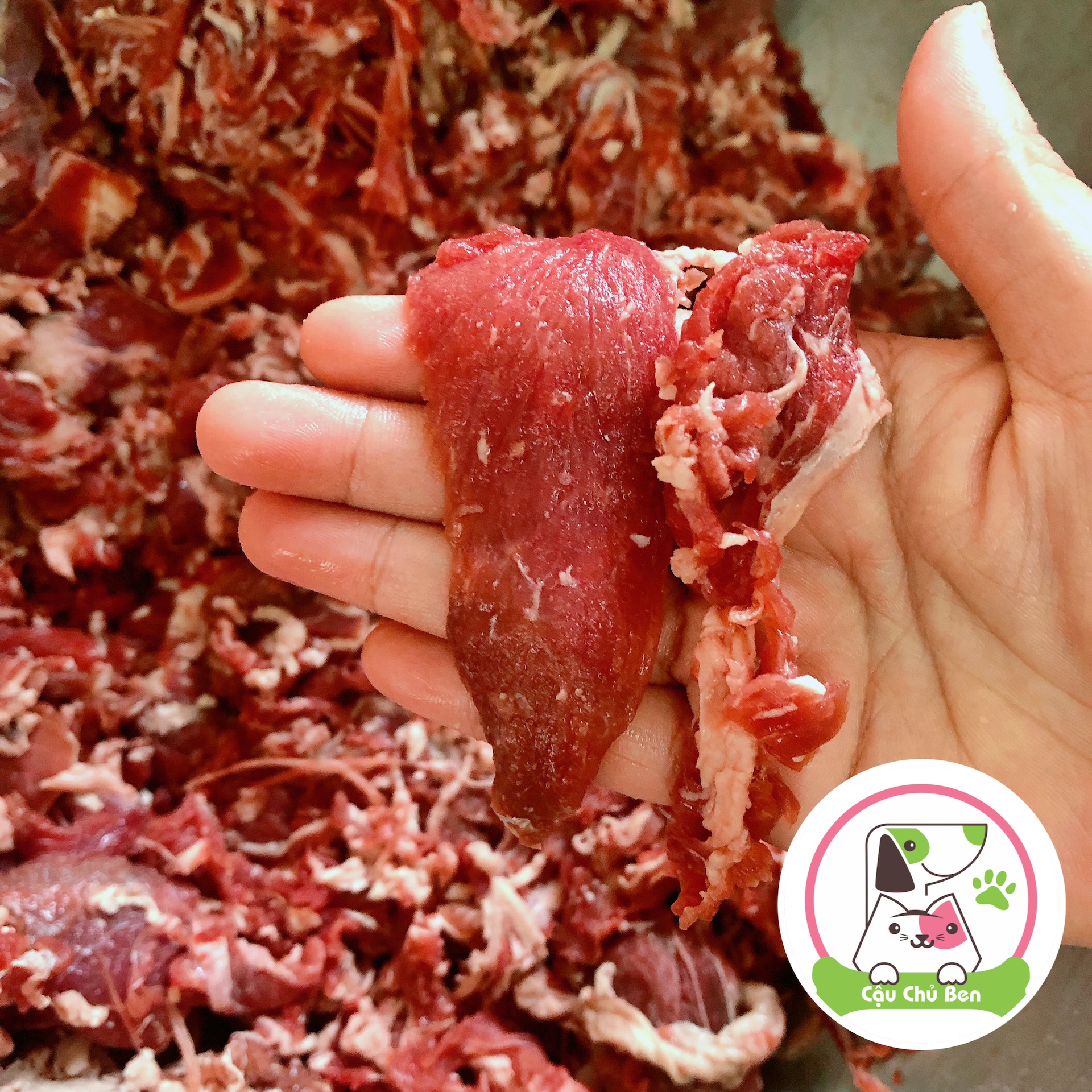 1KG VỤN BÒ BA RỌI TƯƠI-Thức ăn dành cho Thú Cưng (HOẢ TỐC HÀNG ĐÔNG)
