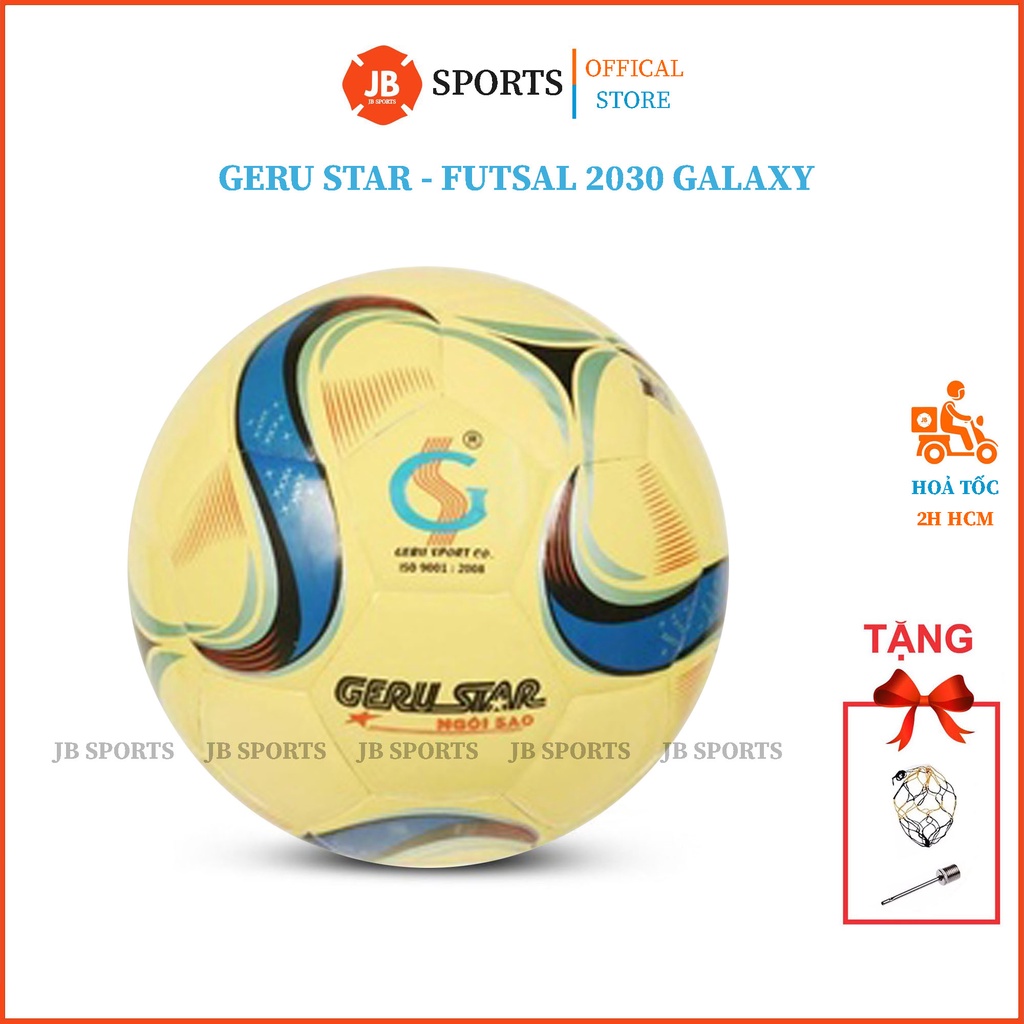 Quả bóng đá futsal geru star 2030 galaxy - tặng kèm lưới đựng banh và kim bơm