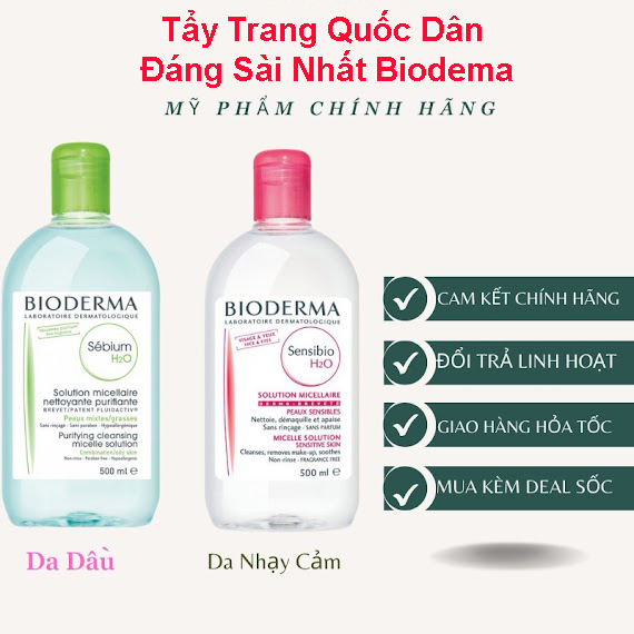 Nước Tẩy Trang Bioderma Micellar Bioderma Crealine H20 nước tẩy trang Bioderma Sebium H2O