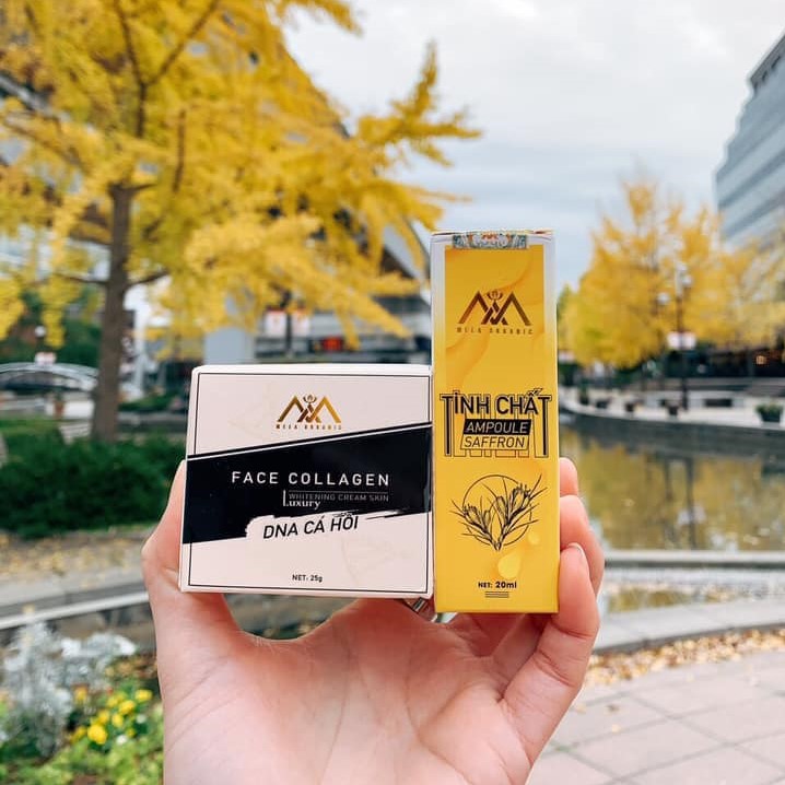 Combo face cá hồi và tinh chất ampoule saffron