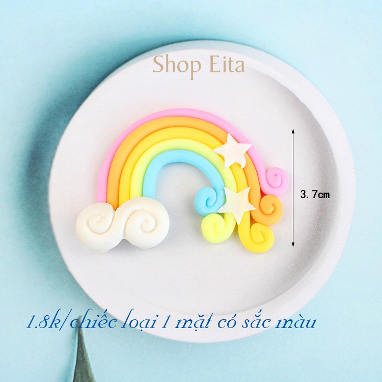 Set 4 cầu vồng nhỏ trang trí bánh kem, trang trí bánh sinh nhật