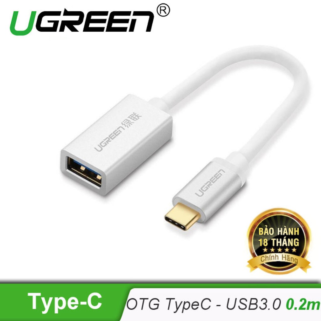 Dây cáp usb type-c sang usb 3.0 có hỗ trợ otg ugreen us154 30645