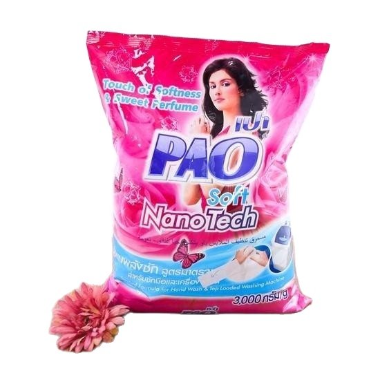 Bột giặt pao 2700g thái lan cavita giúp mềm vải, giữ màu quần áo và lưu hương lâu