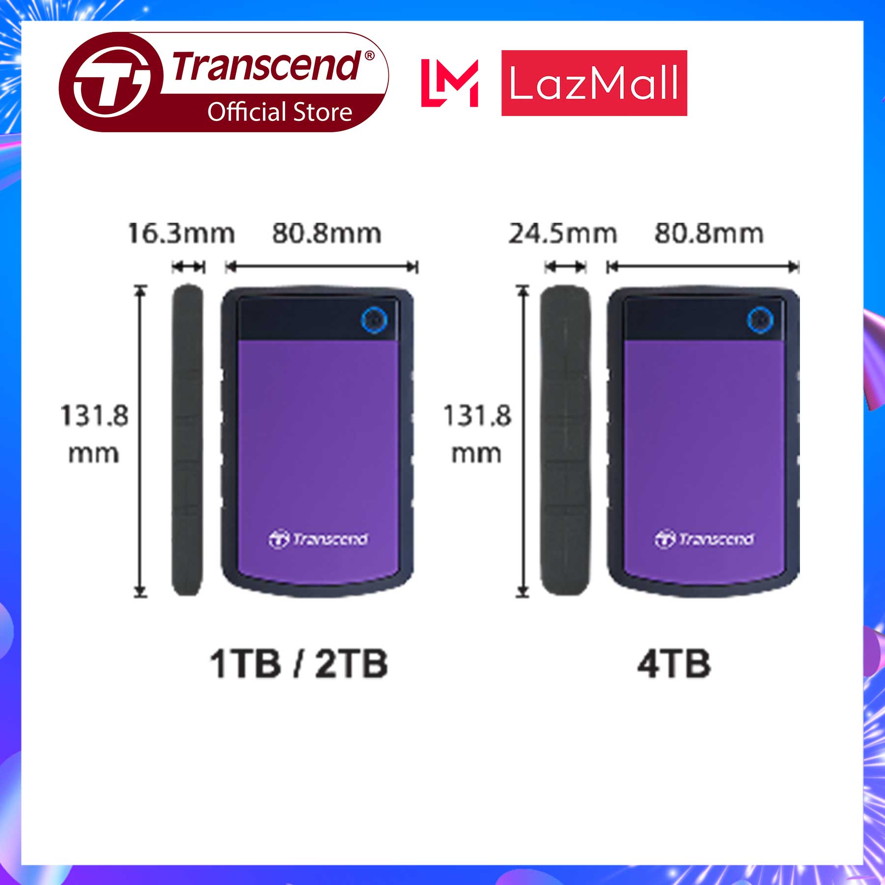 Ổ Cứng Di Động Transcend StoreJet H3 USB 3.1 - Hàng Chính Hãng