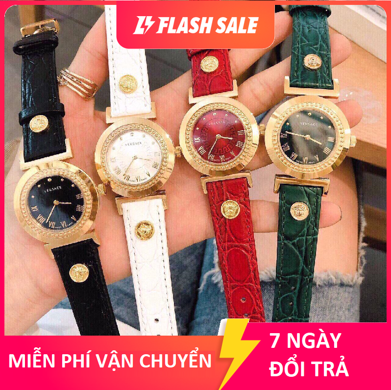 Đồng hồ thời trang nữ ver sace daphnis dây da cao cấp đẹp
