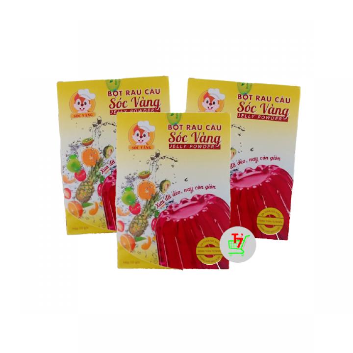 Bột rau câu sóc vàng 12g hộp 10 gói