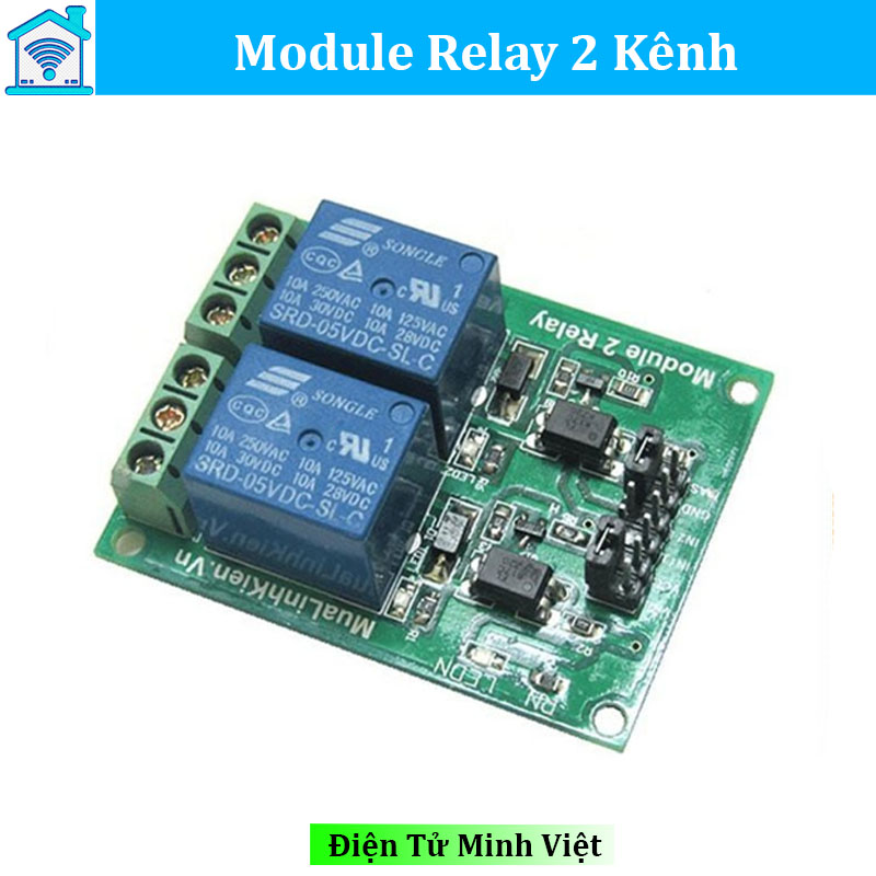 Modul relay 5v 2 kênh có cách ly quang