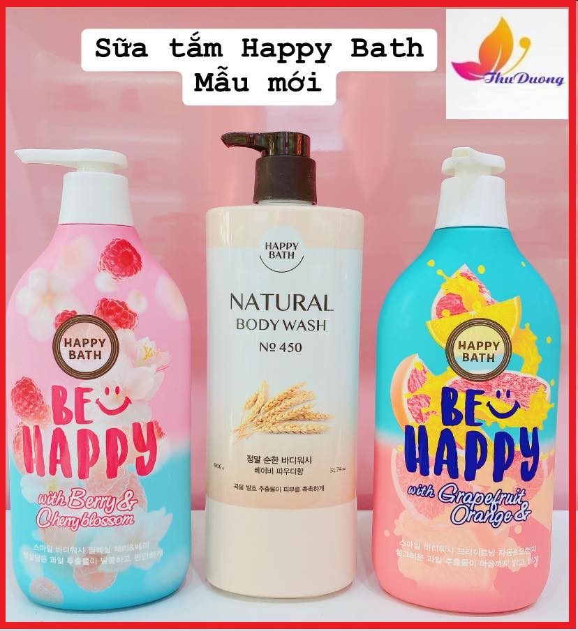 Sữa tắm Happy Bath Hàn Quốc 900g_ mẫu mới nhất