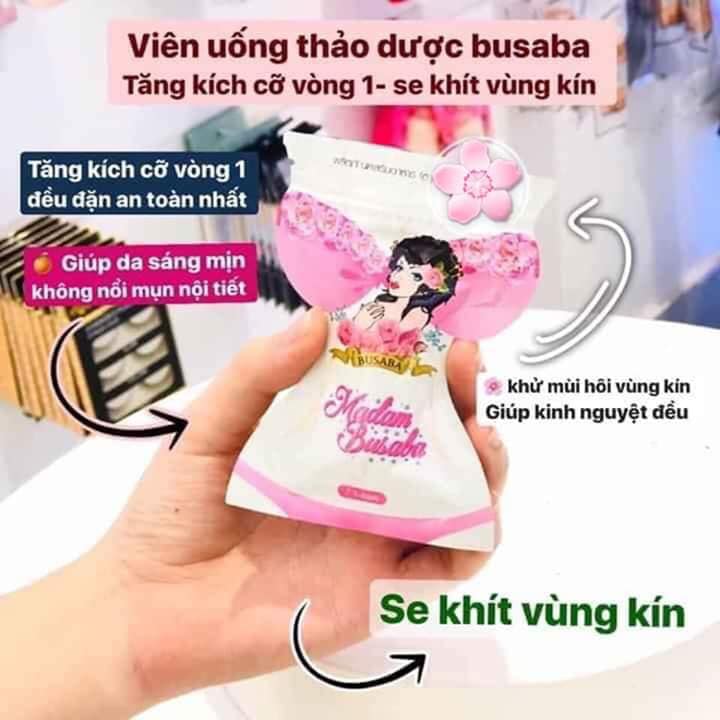 [Combo 5 Gói] Viên Uống Tăng Vòng 1, Nở Ngực , Đẹp Da Thái Lan Busama-gói 7v
