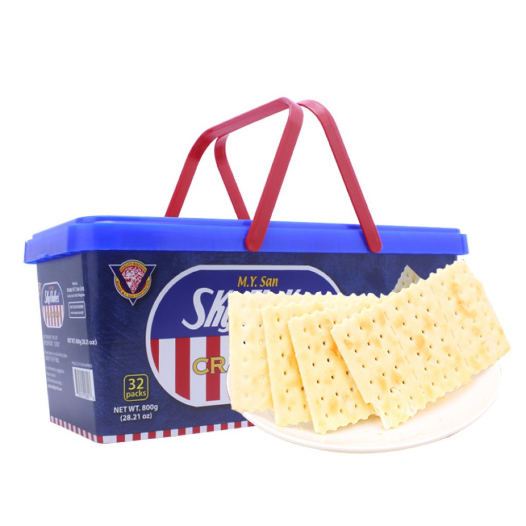 [Hộp 800gr] Bánh Ăn Kiêng Không Đường M.Y.San SkyFlakes Philippines - Date T5/2024