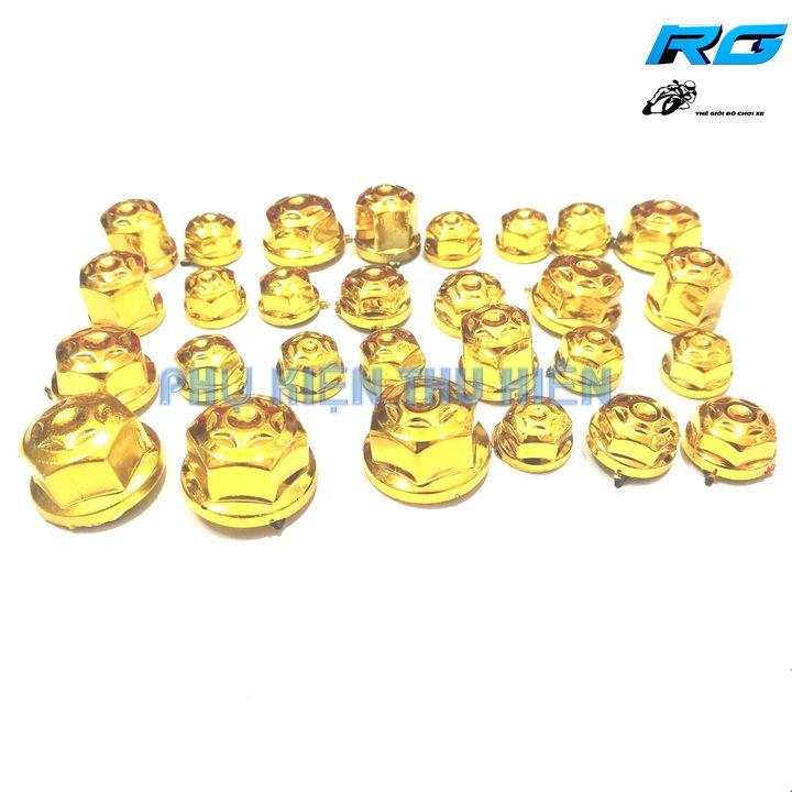 [HCM]Nắp chụp ốc trang trí xe máy màu vàng