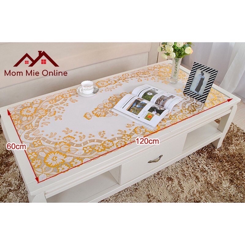 [HCM]Khăn bàn nhựa 3d  hoa văn dập nổi ( 60x 120 )