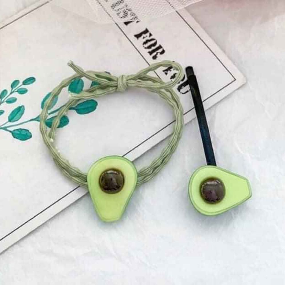 Bộ thun cột tóc hình trái bơ