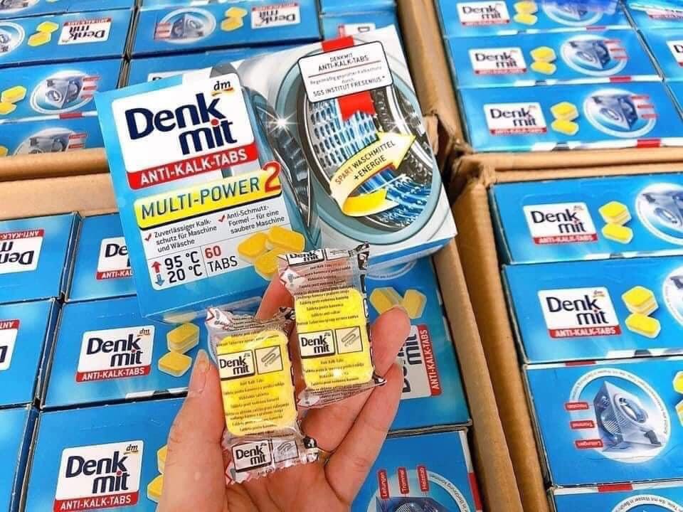 Viên tẩy lồng máy giặt denkmit 60 viên từ đức