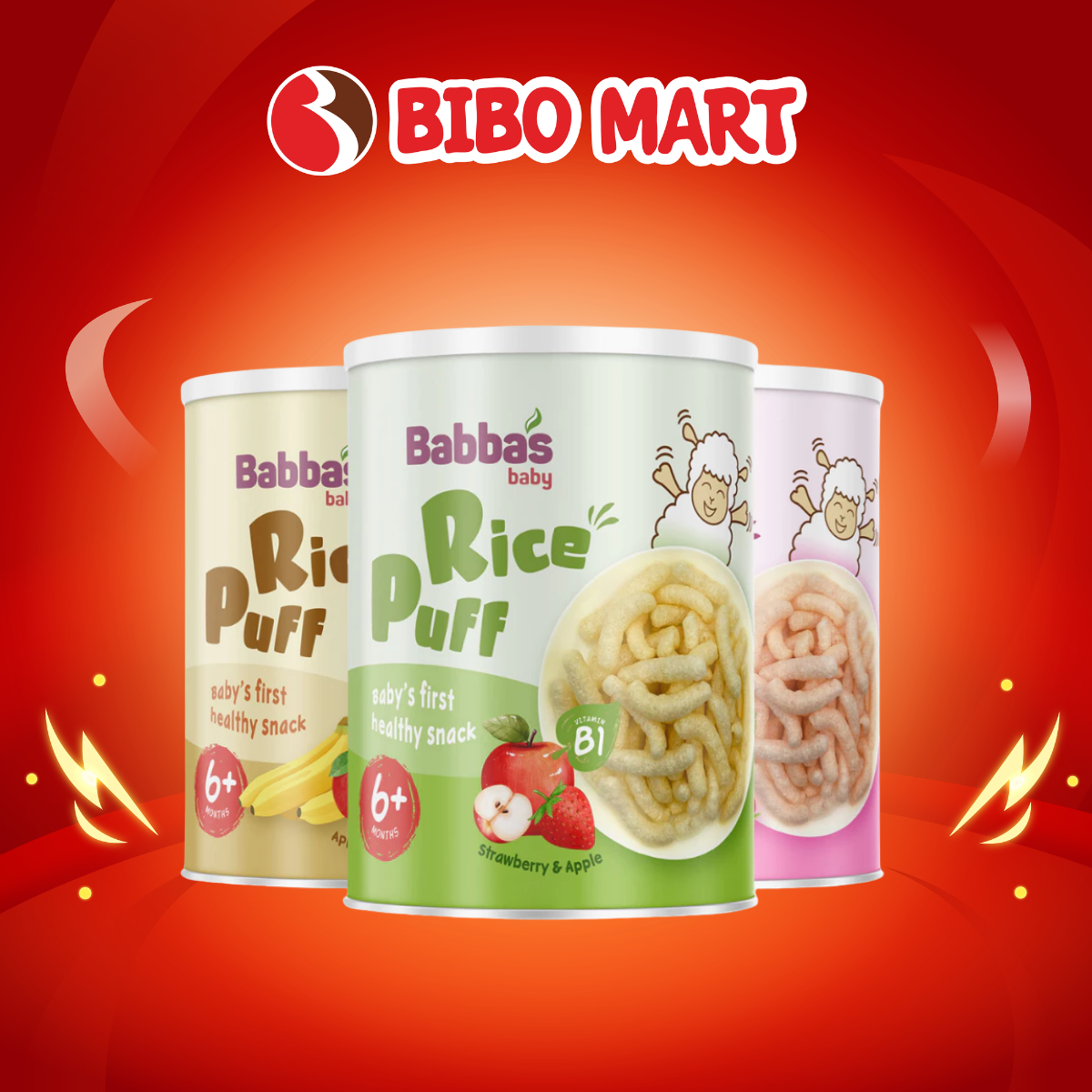 Bánh Gạo Ăn Dặm Babba's Baby Cho Bé Dễ Tan Hương Vị Thơm Ngon Đa Dạng (Trên 6 tháng) - Bibomart