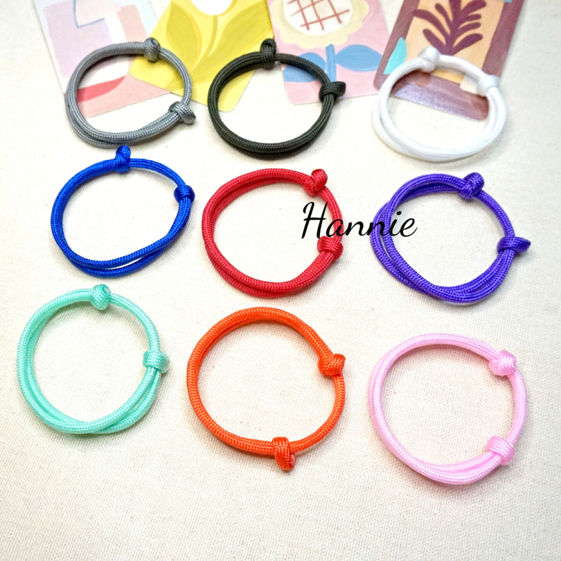 (Đen/Trắng/Xám/Xanh/Hồng/Đỏ) Vòng tay dây paracord khóa trượt - Vòng tay dây dù 550 7 lõi đeo tay nam nữ handmade