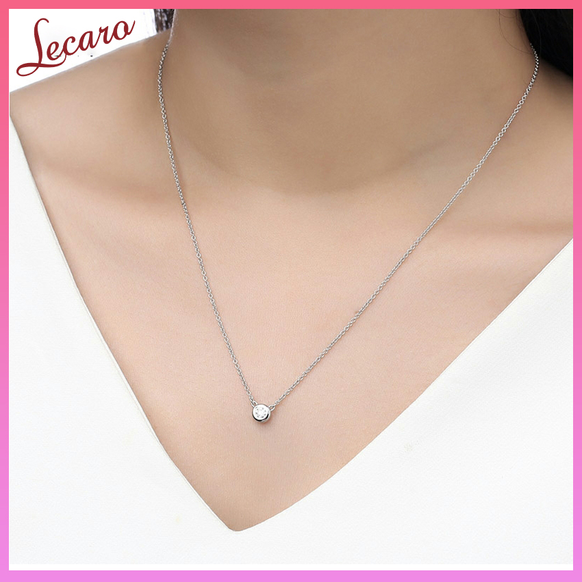[HCM][HÀNG CAO CẤP] Dây Chuyền 1 Hạt Đá Chất liệu Titan Mạ Vàng 18k Siêu Bền Màu Không Gây Dị Ứng LECARO STORE