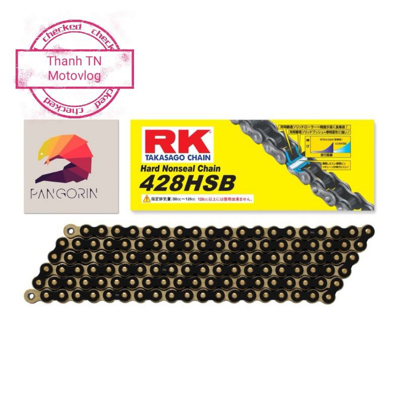 Sên rk 428 màu đen vàng - chính hãng